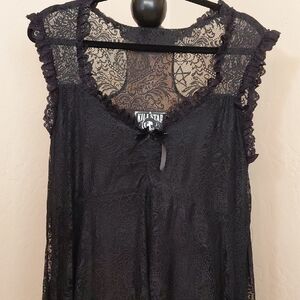 KILLSTAR 4X BLACK OCCULT LACE MAXI DRESS SLEEVE LESS NEVER WORN